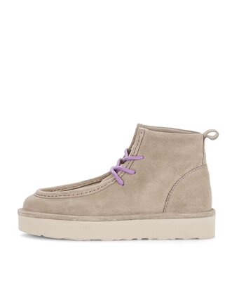 Lace-up shoe beige