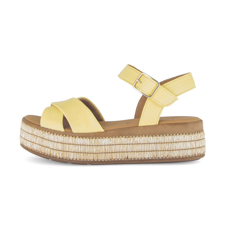Platform sandal yellow #0