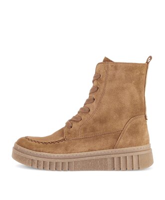 Lace-up ankle boot brown