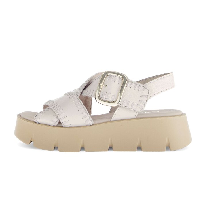 Platform sandal cream #0