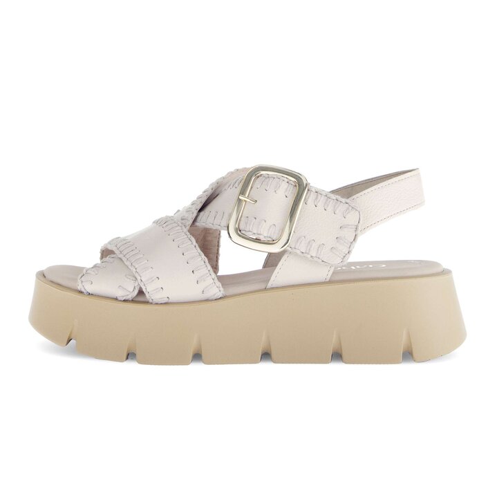 Platform sandal cream #0